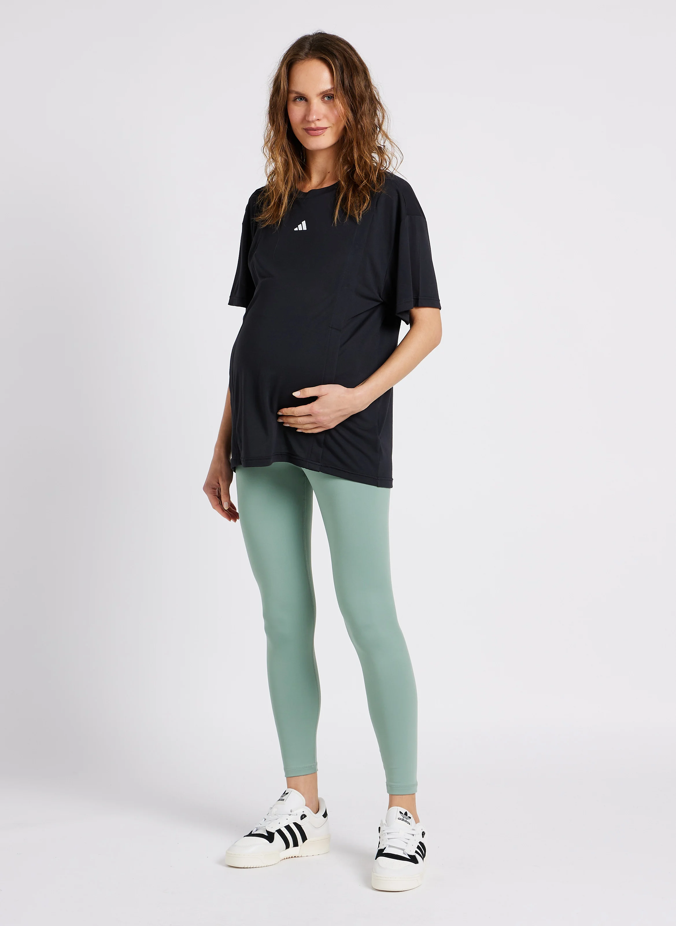 TE 78 TIG MAT - Legging de sport de grossesse taille haute | Vert
