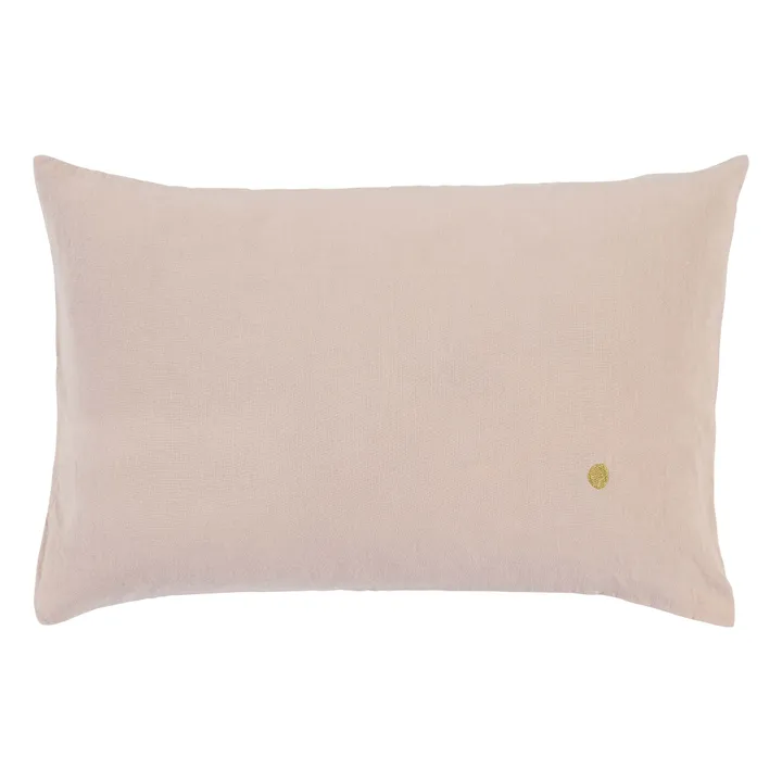La cerise sur le gâteau Housse de coussin Mona en chanvre | Rose pâle