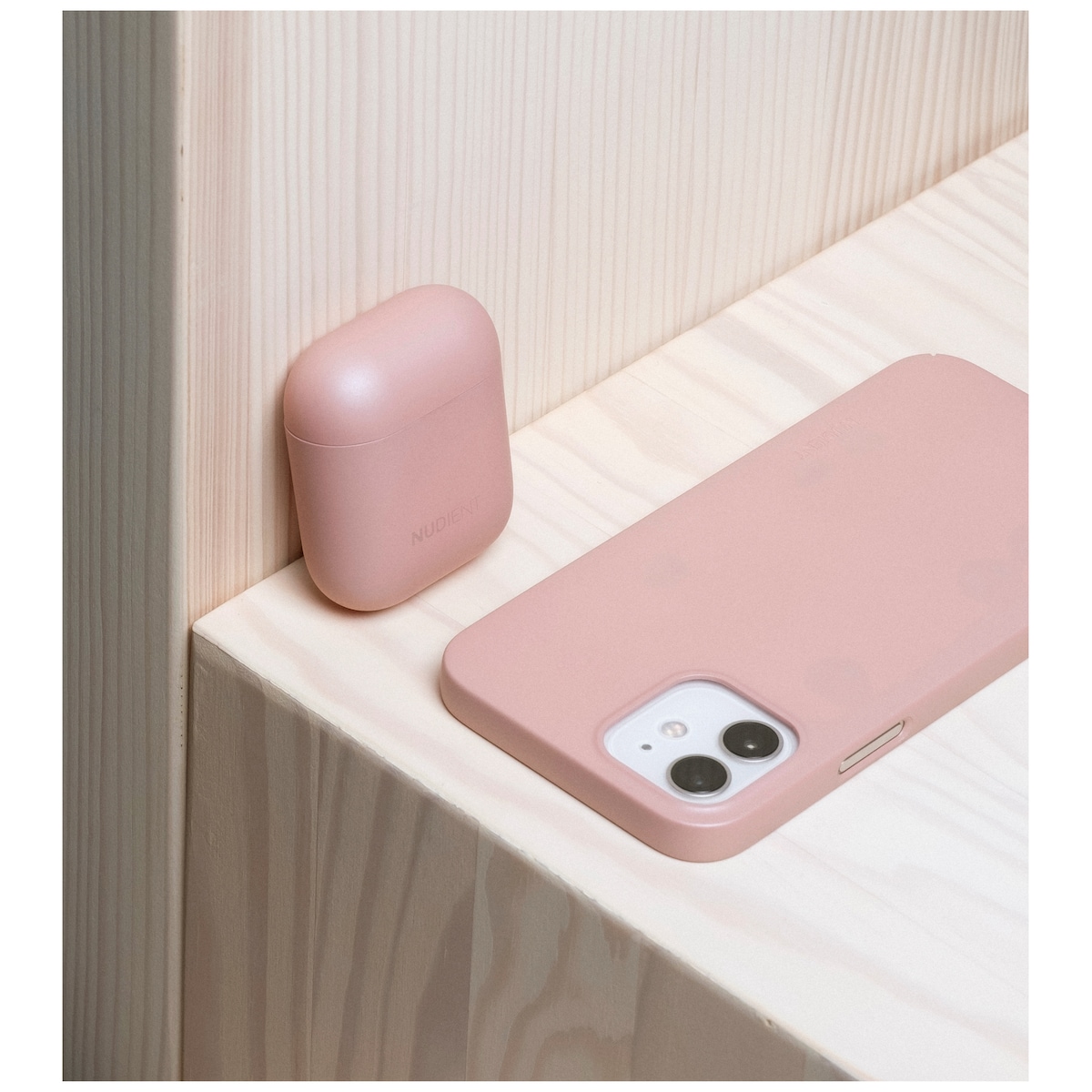 Nudient AirPods 1/2 deksel (dusty pink)