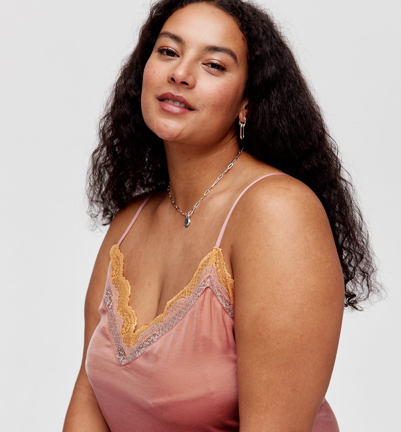 Nuisette en satin Femme - Rose