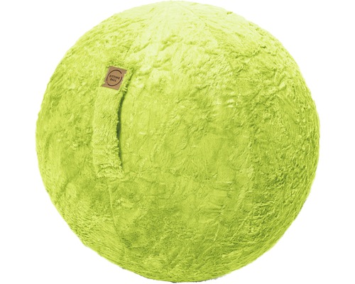 Opblaasbare oefenbal/gymnastiekbal/zitbal, fluffy groen, Ø 65 cm