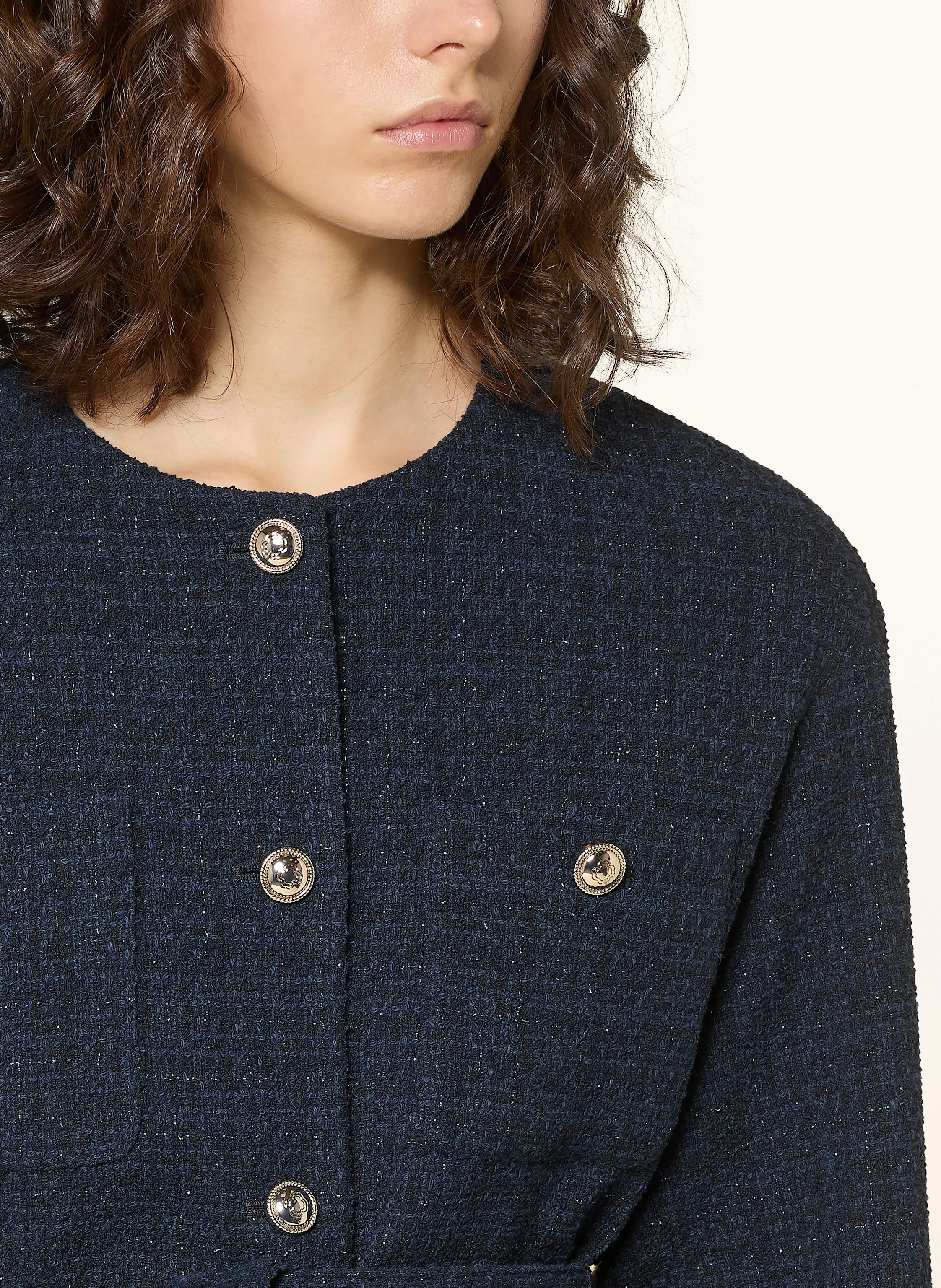 maje Bouclé-Jacke mit Glitzergarn