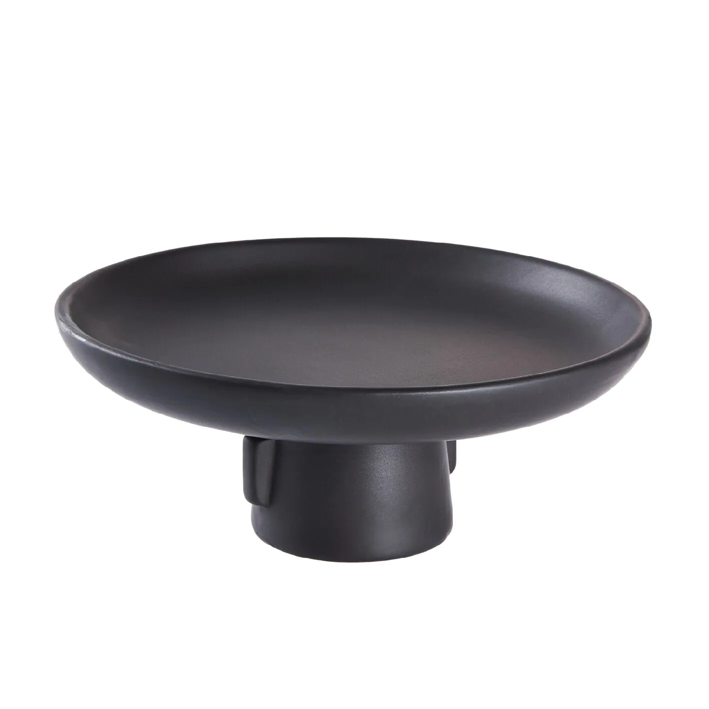 Deko-Schale auf Fuß, schwarz, 20 cm