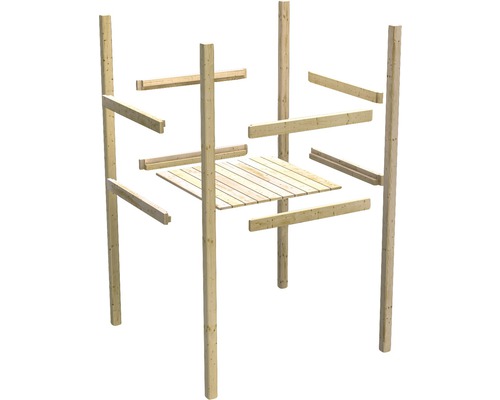 AKUBI Benjamin paalwoning, natuurlijk hout