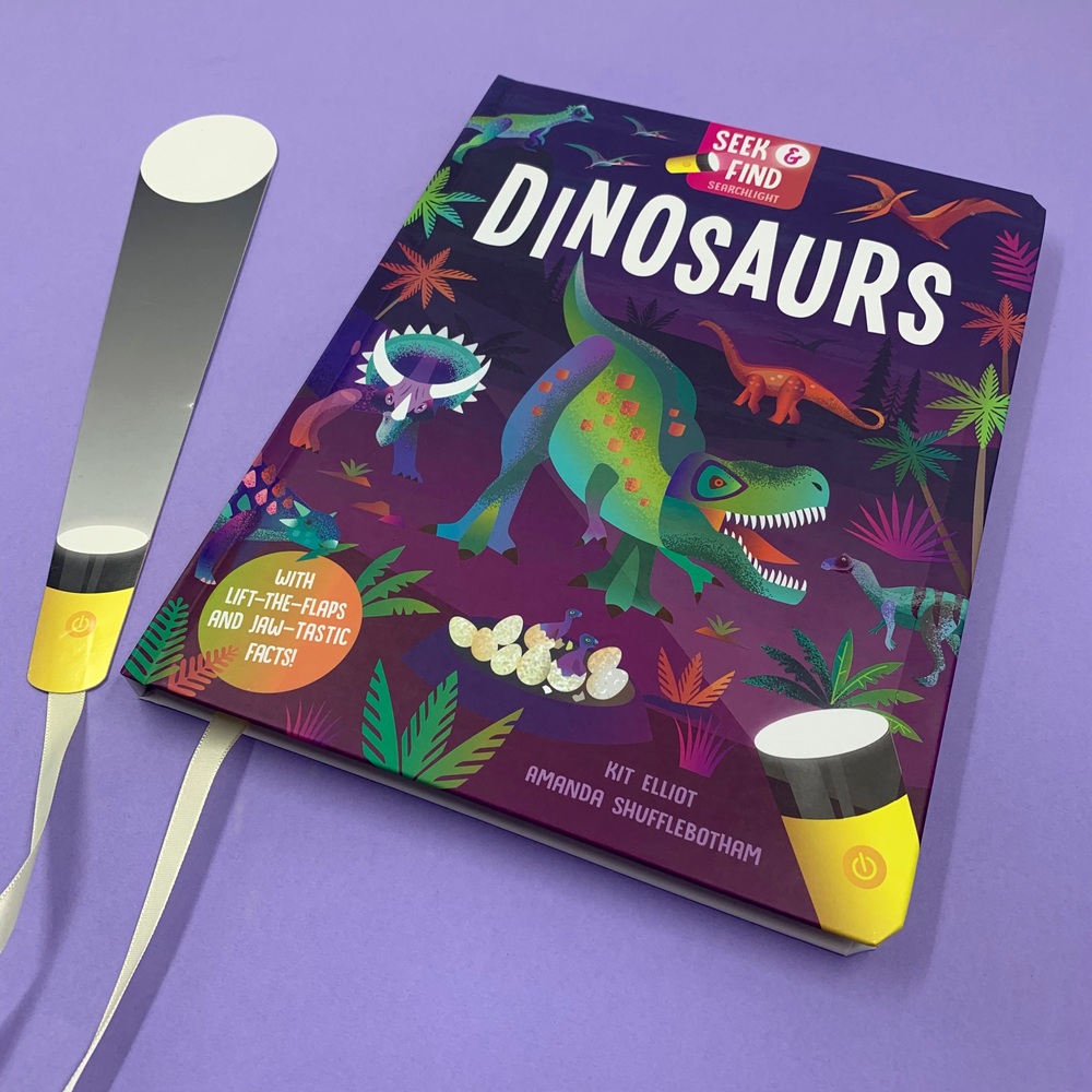 Suche und finde Dinosaurier: Ein magisches Taschenlampenbuch