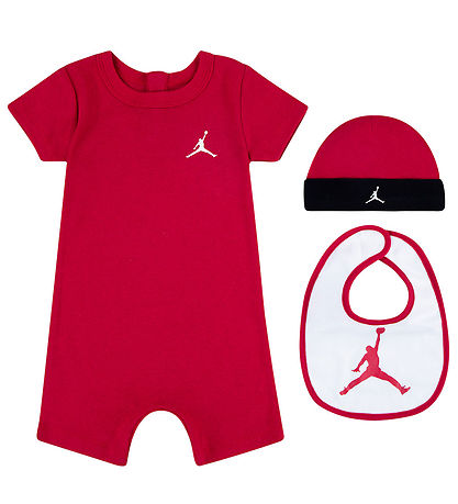 Jordan Geschenkbox - 3er-Pack - Sommerstrampler/Mütze/Lätzchen -
