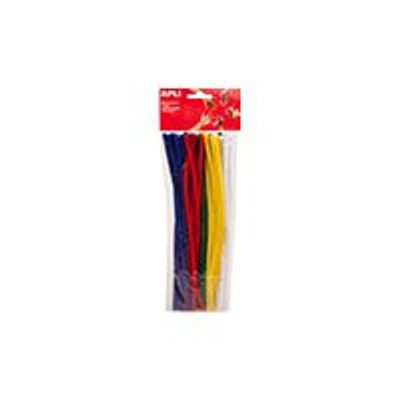 Apli - 50 chenilles - argent , rouge, vert foncé, bleu foncé, or