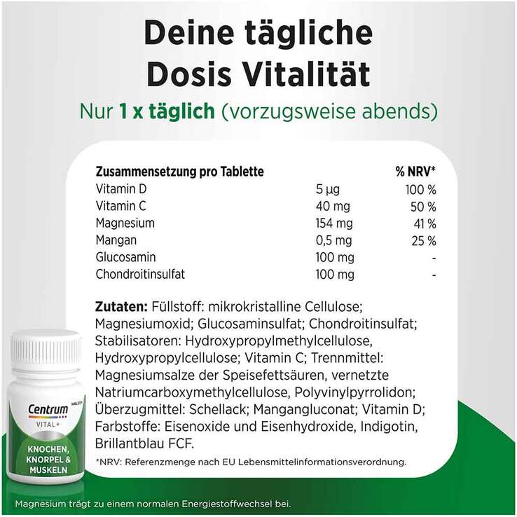 Centrum Vital + Knochen Knorpel & Muskeln Tabletten, 30 St