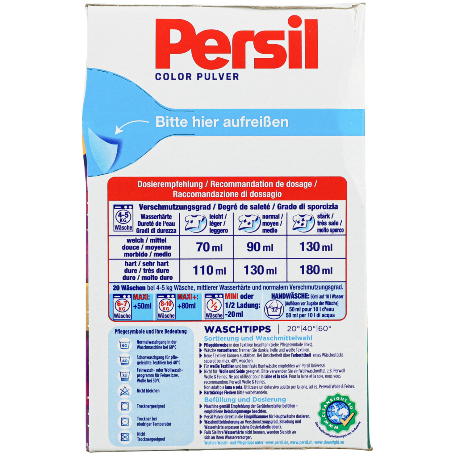 Persil Pulver Color 20 Waschgänge