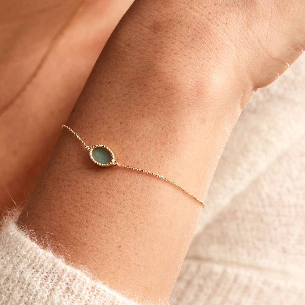 Bracelet Pernia Or Jaune Amazonite