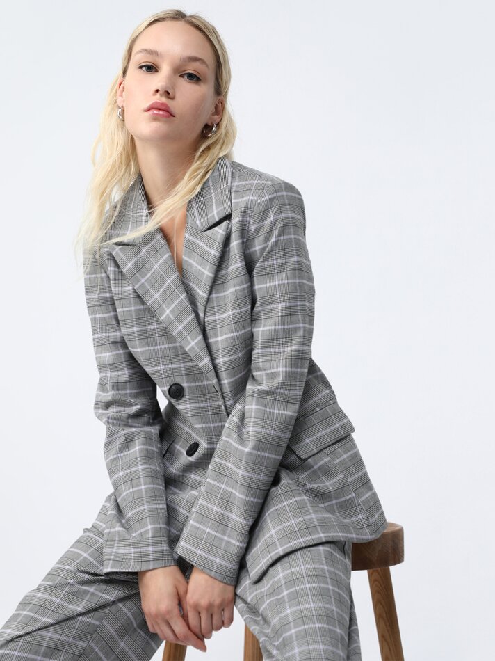 Blazer de abotoamento duplo - Lilás