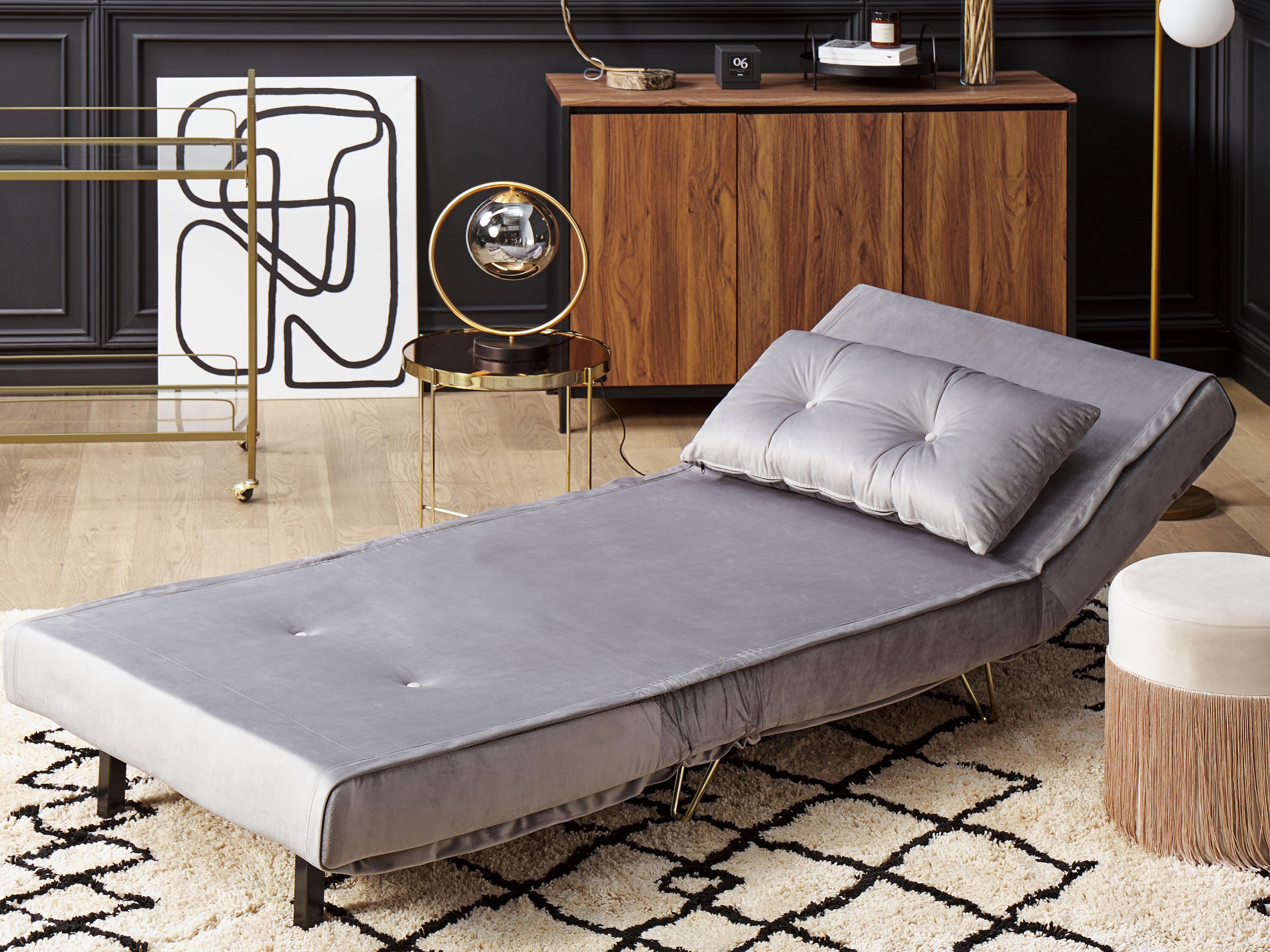Bankenset 3-zits VESTFOLD Fluweel Grijs