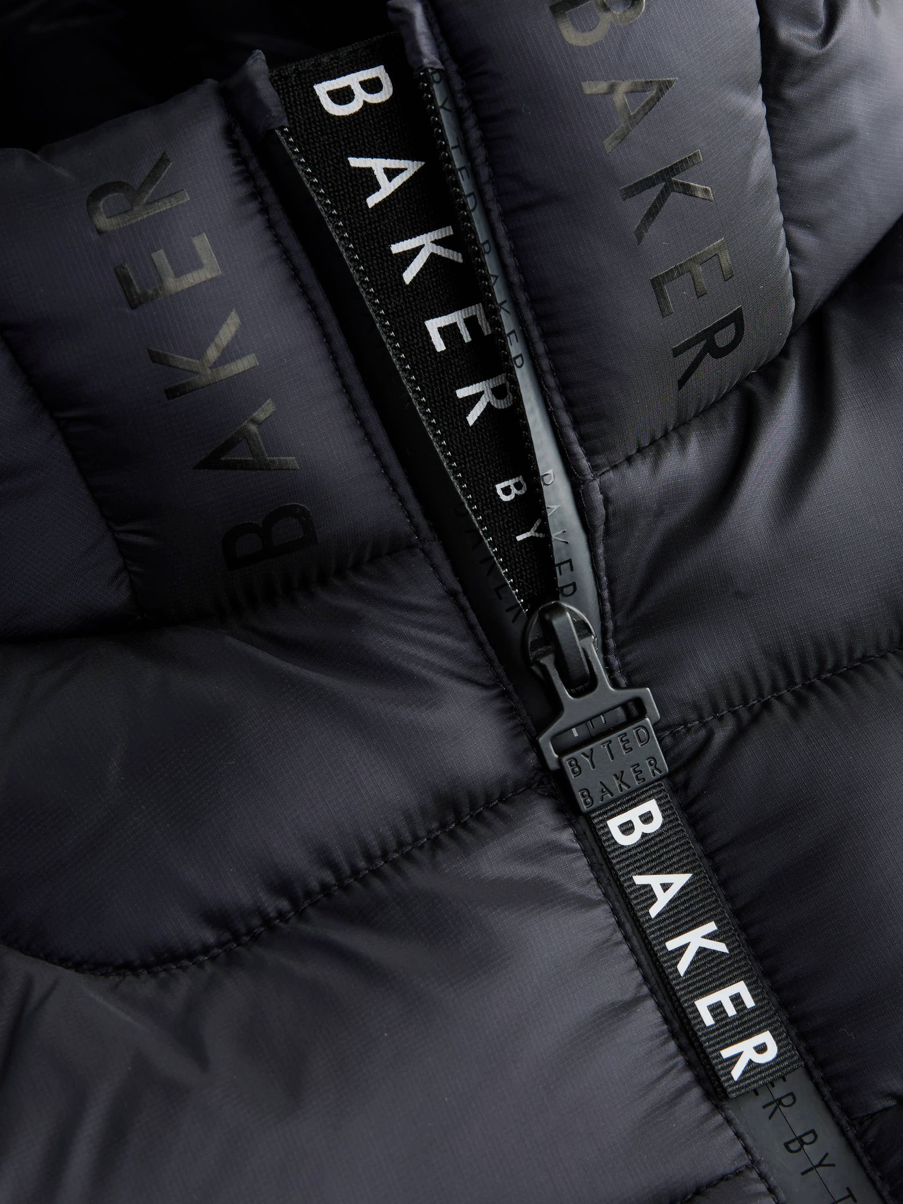 Marineblauw - Baker By Ted Baker - Regenbestendige halfzware gewatteerde jas
