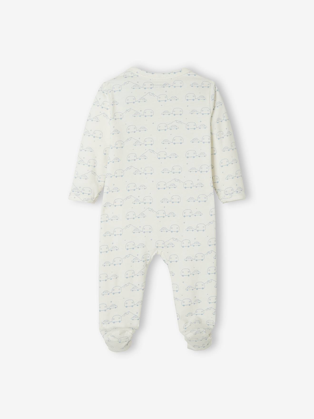 Conjunto de 3 pijamas de bebê de tricô, branco claro, bicolor/multicolorido