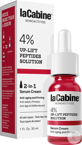 LaCabine Monoactives 4% Up-Lift Peptides Solution Sérum Crème Flacon Compte-Gouttes 30ml