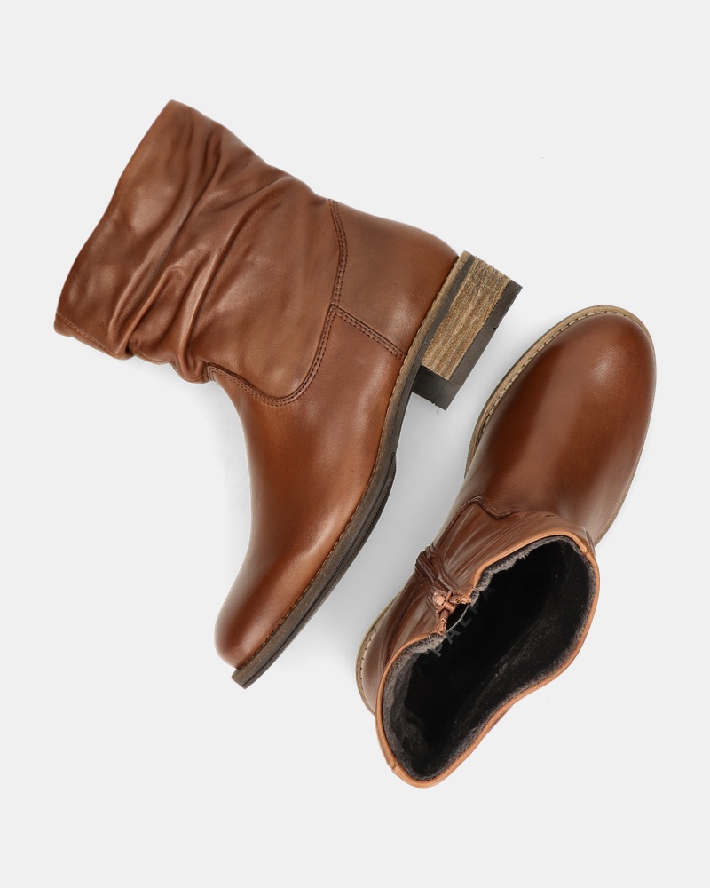 Nelson Rits- & gesloten boots  - cognac