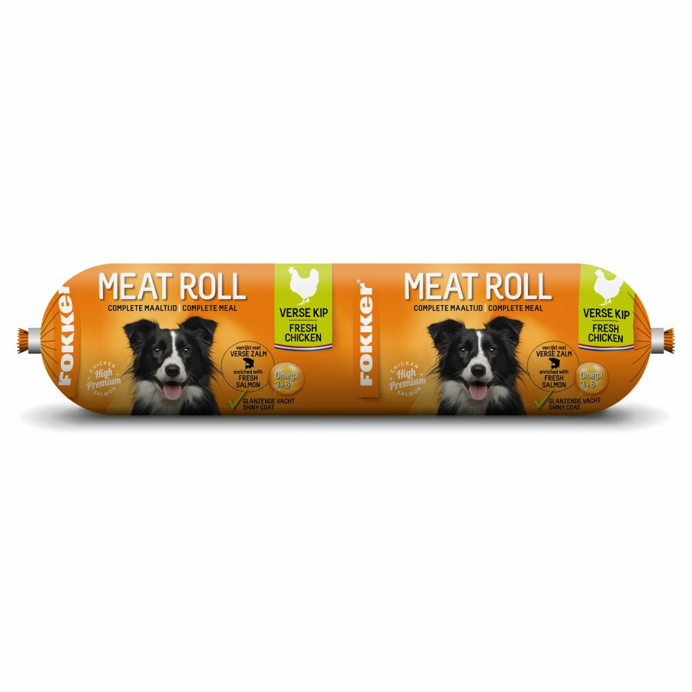 10x Fokker Meat Roll Kip - Zalm800 gr