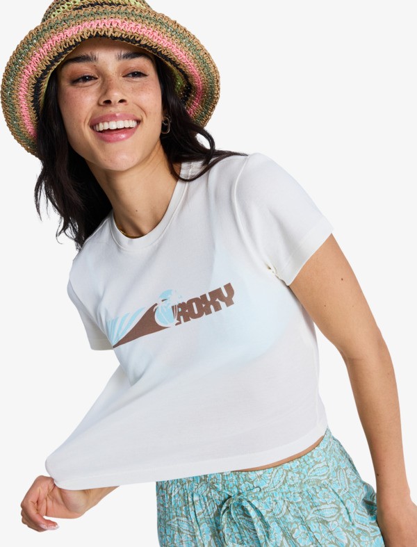 Beach Love T-shirt court Blanc Femme