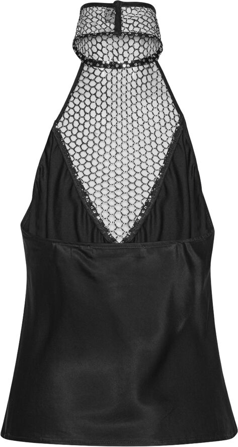 ROTATE Birger Christensen HALTERNECK SLEEVELESS TOP Black