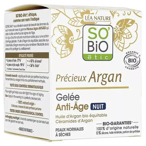 So'Bio Étic Précieux Argan Gelée Anti-Âge Nuit Bio 40ml