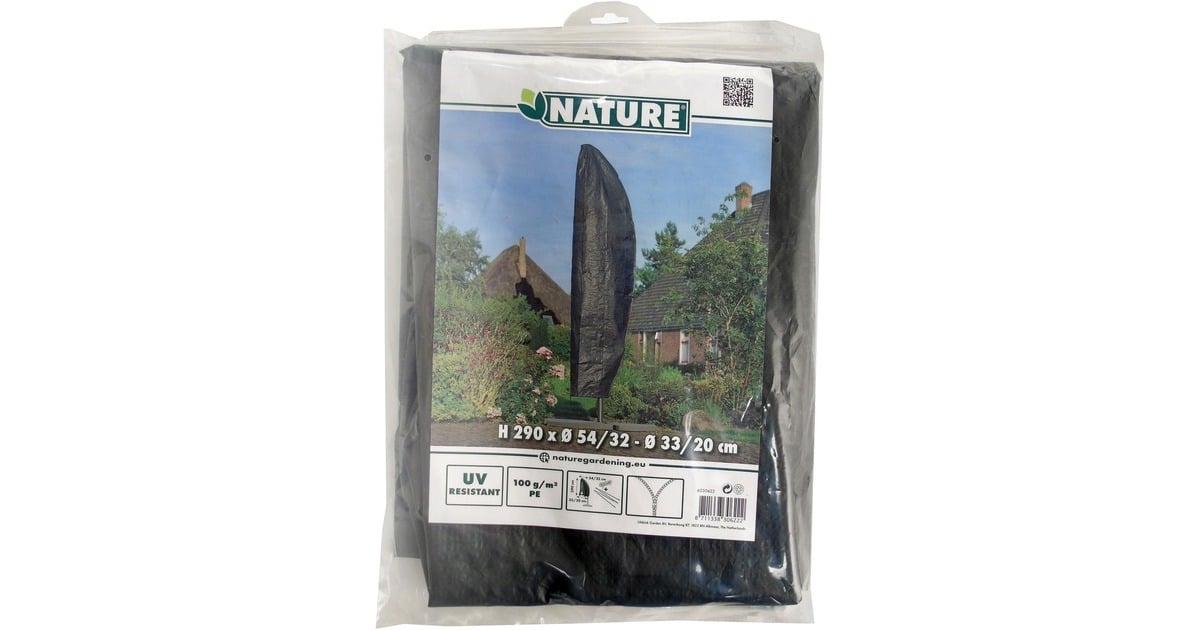 NatureTuinmeubelafdekhoes voor gebogen parasol afdekking  (Grijs)
