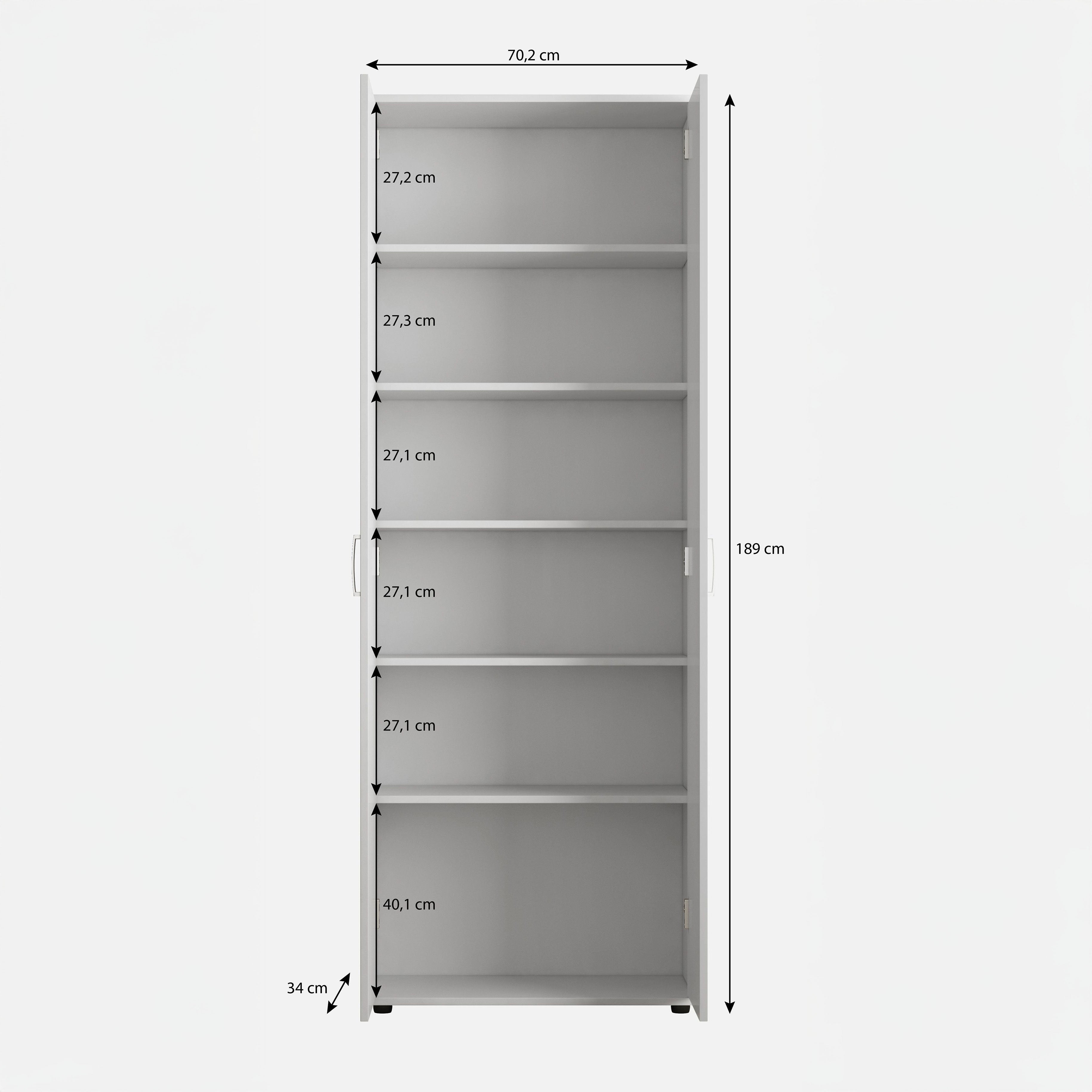 Odette - Schoenenkast - Licht eiken - 70x34x189 cm