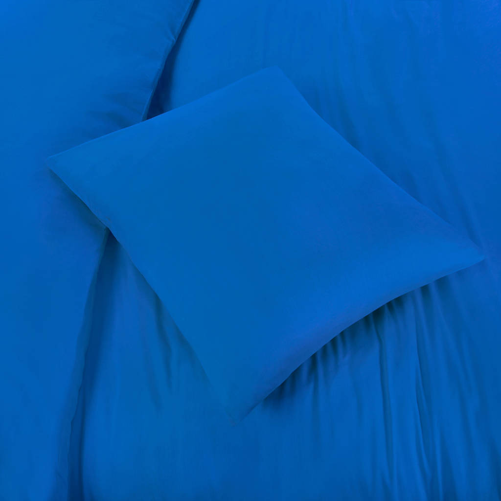katoenen dekbedovertrek 1-persoons blauw (140x220 cm)