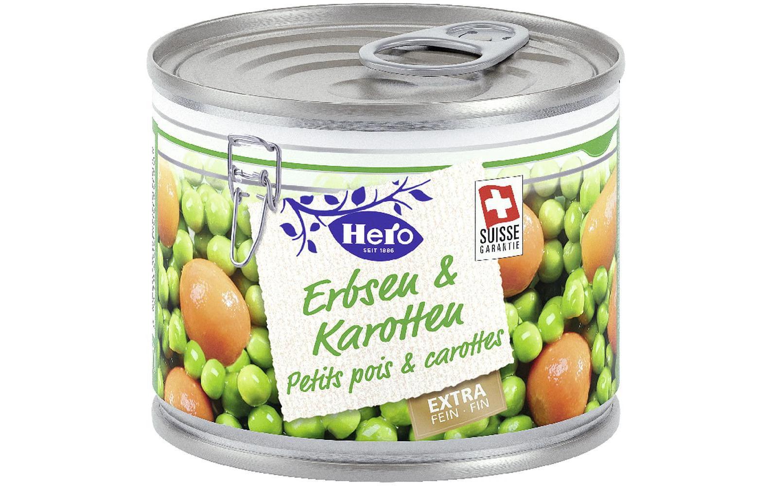 Erbsen & Karotten extra fein 210 gZarte Erbsen mit Pariser Karotten