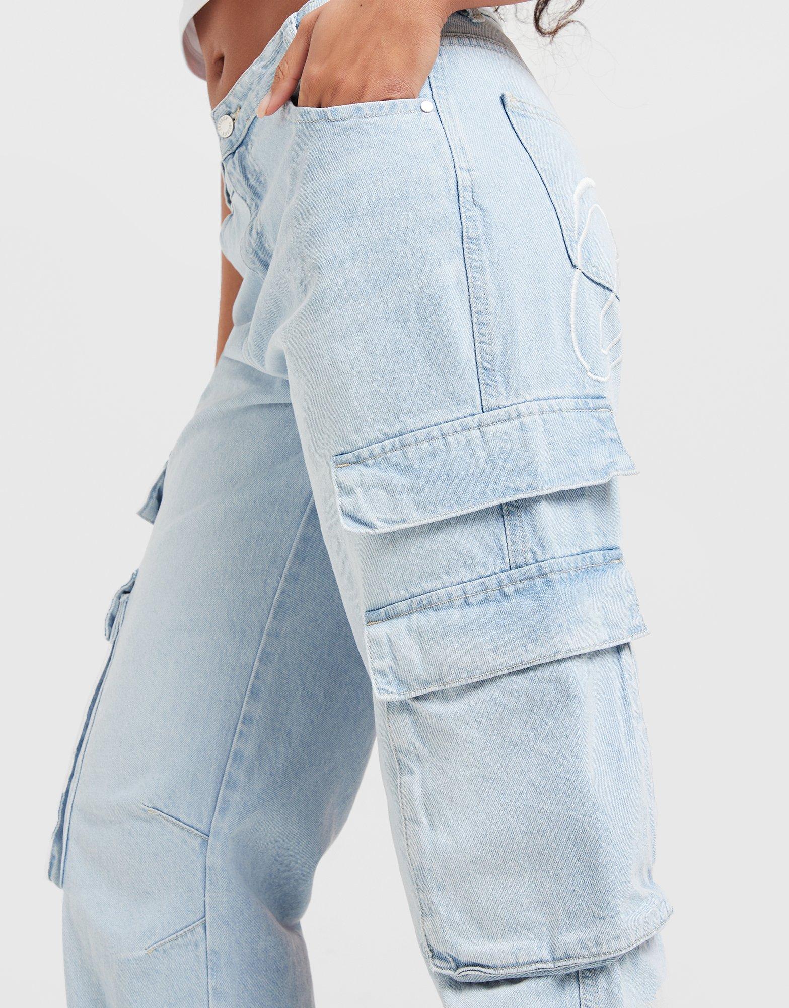 Hoodrich Jean Cargo Script Femme