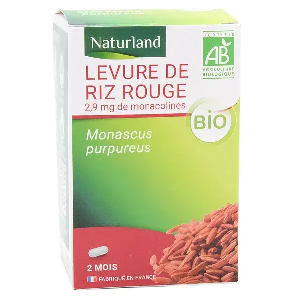Arroz Vermelho Fermentado Orgânico Naturland - 60 cápsulas
