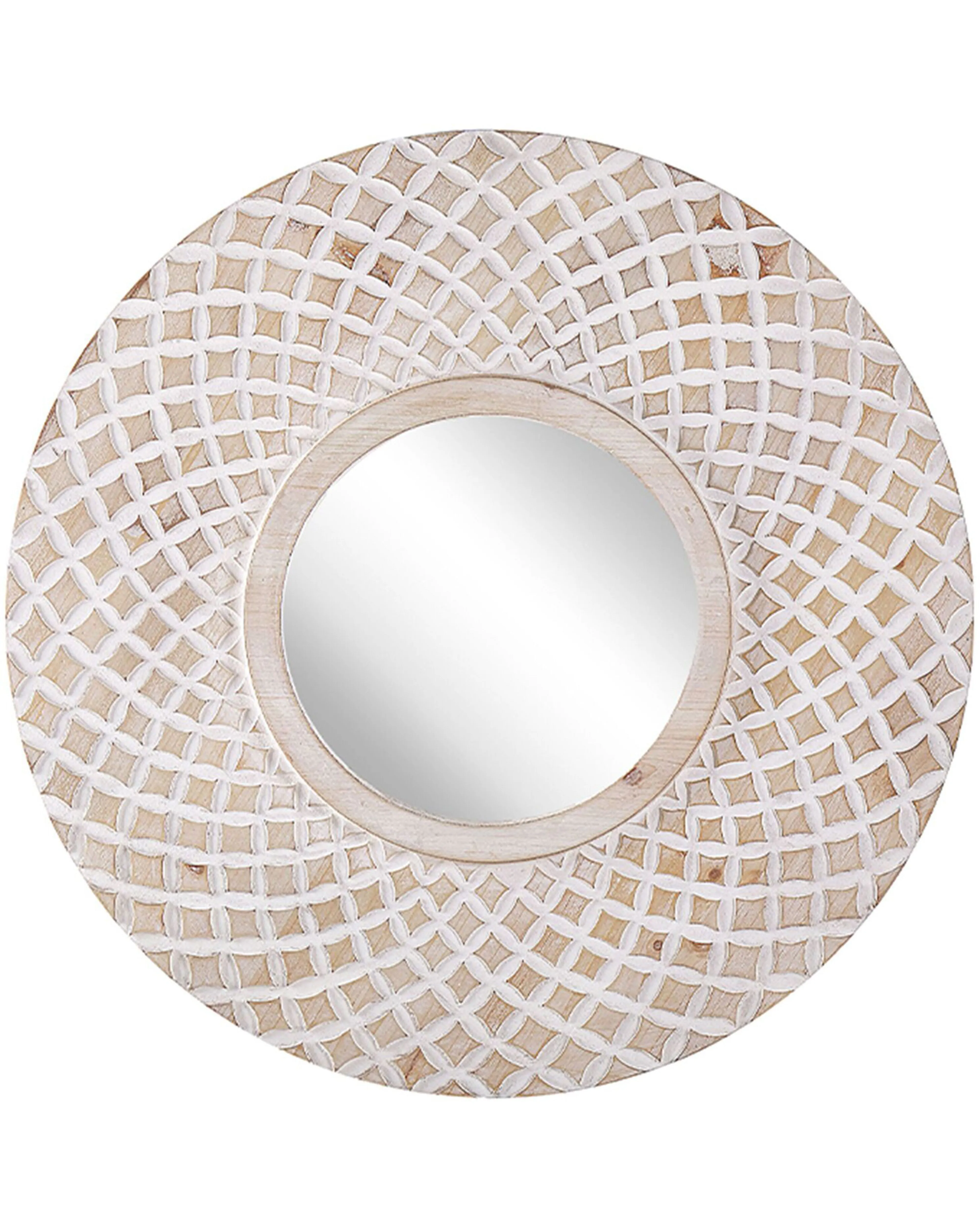 Wandspiegel POMARO 60 cm 60 cm Dennenhout Lichtbruin