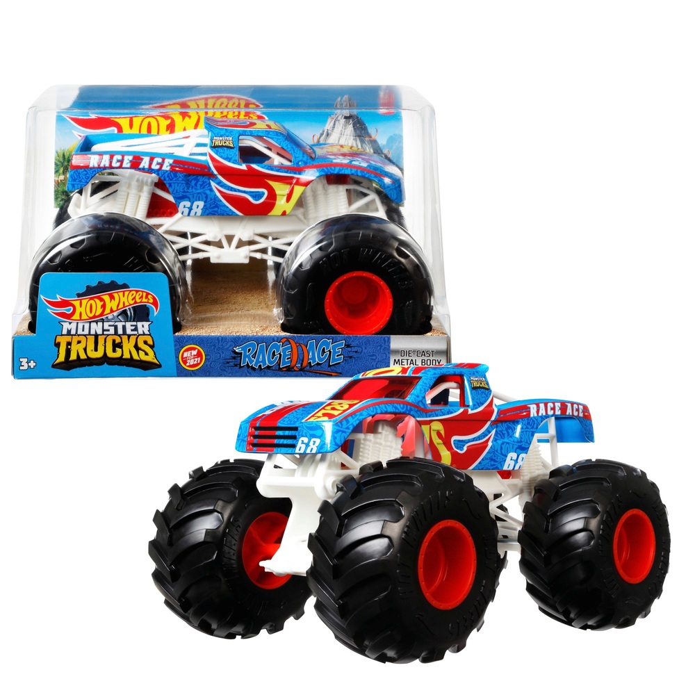 Hot Wheels Monster Trucks im Maßstab 1:24 – Race Ace Die-Cast-Spielzeugfahrzeug