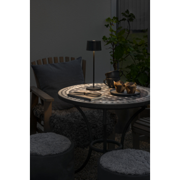 Konstsmide tafellamp Positano matzwart 35xø11 cm