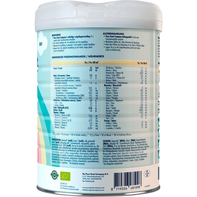 Pure Goat Company Volledige Zuigelingenvoeding 1 - 800 GR