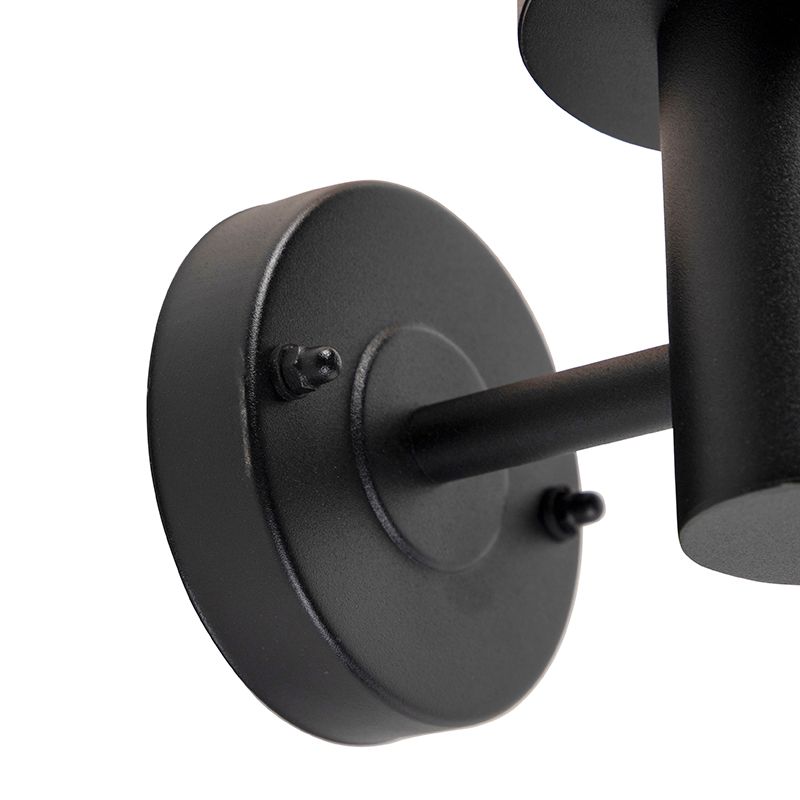 Moderne buitenwandlamp zwart IP44 - Gleam