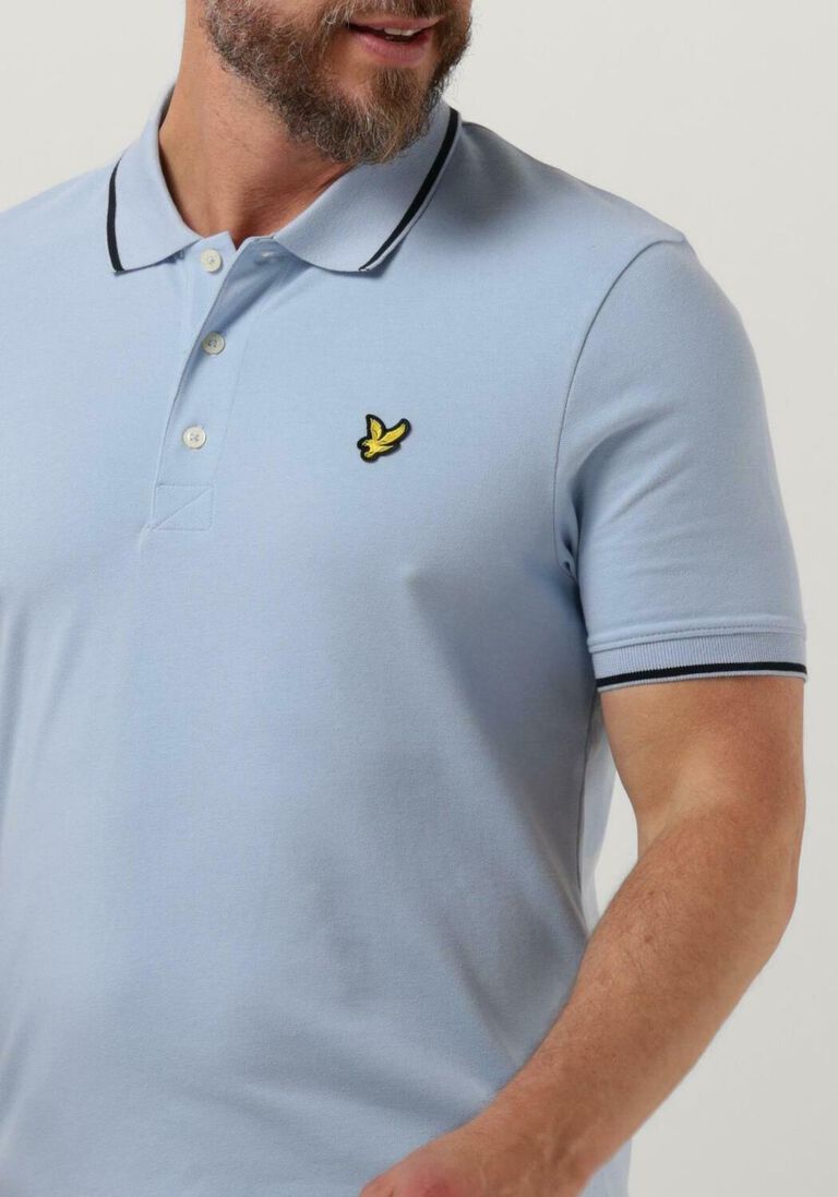 LYLE & SCOTT lichtblauwe lyle & scott polo tipped polo shirt