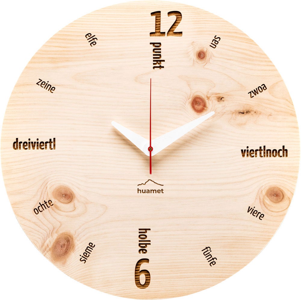 huamet CH40-C-01 Wandklok Cult Clock Swiss Pine Rond