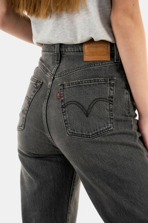 Jeans levi's® ribcage straight ankle 0132 black worn in