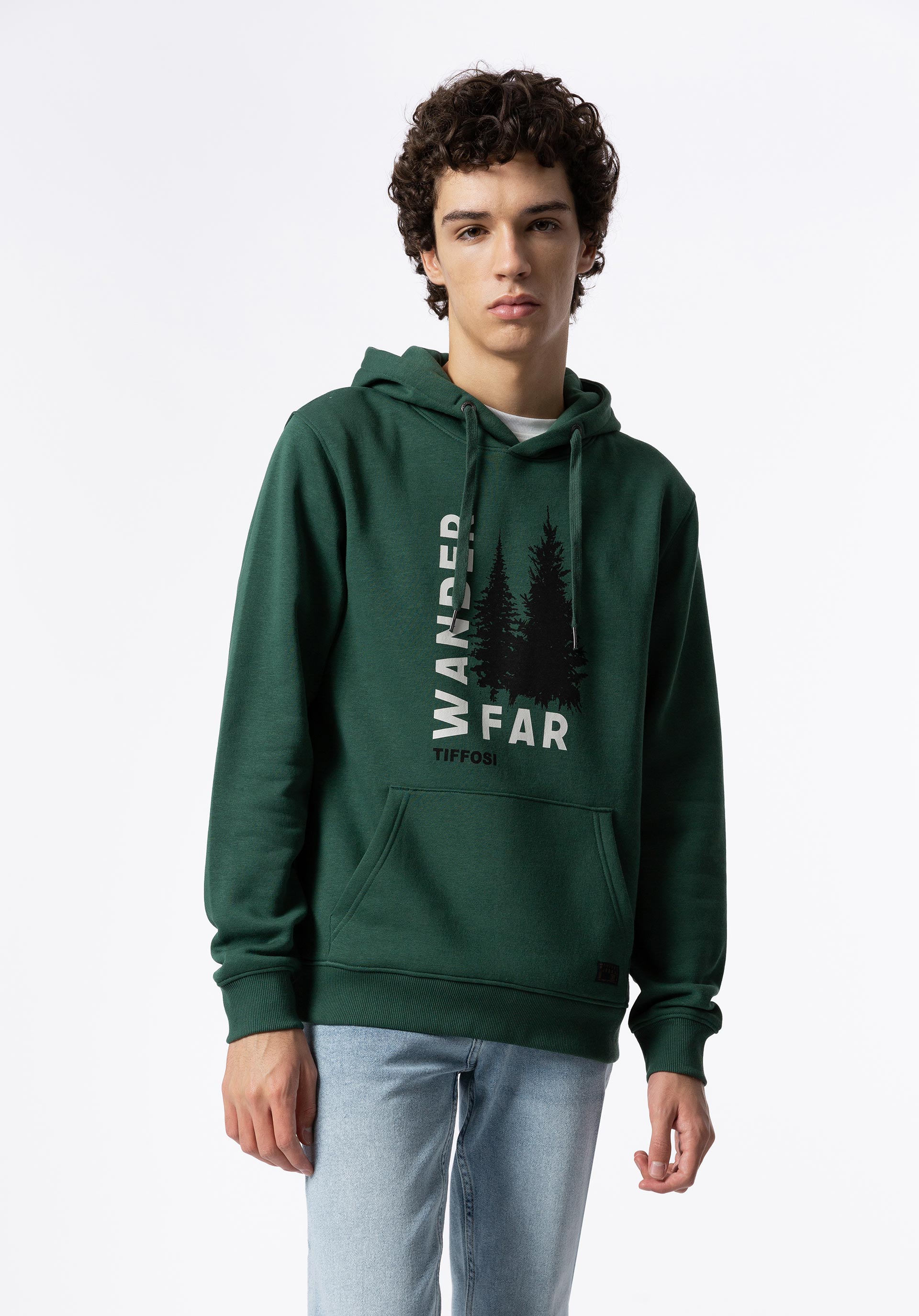 Hoodie com Estampado Frontal