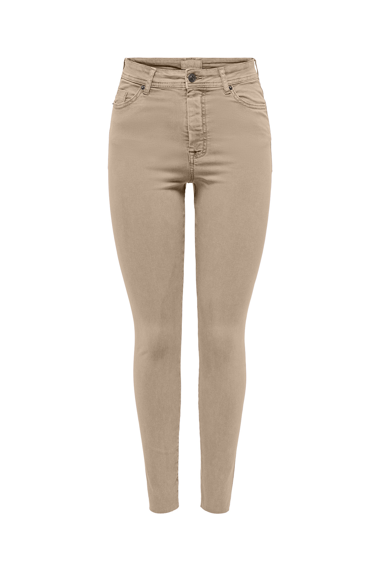 Calça jeans skinny e cintura alta