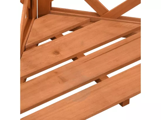 Treillis d'angle 50x50x145 cm Bois de sapin massif