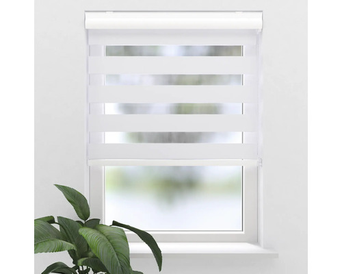 Soluna verduisterend dubbel rolgordijn D-R6 met cassette, wit, 40x175 cm