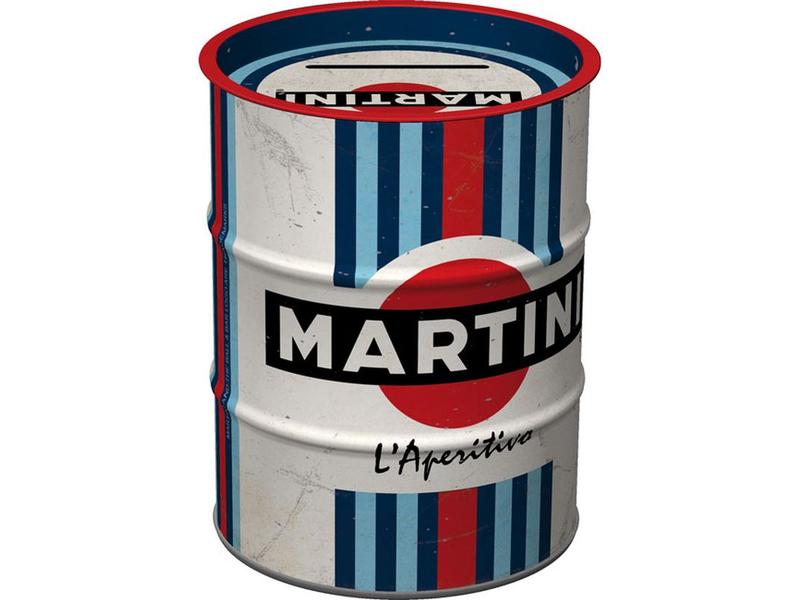 Nostalgic Art Spardose Martini Getränk Sparkasse in Ölfass-Form
