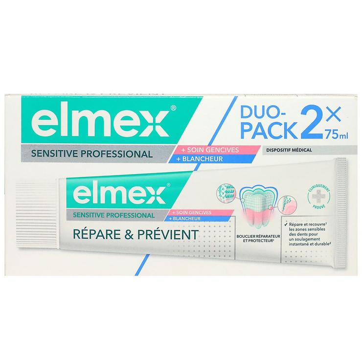 Sensitive professional dentifrice soin gencives et blancheur 2x75ml