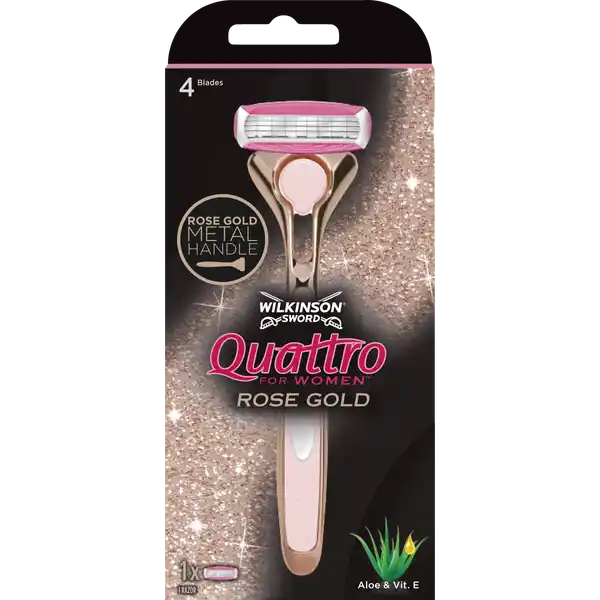 Quattro für Damen Rasierer Rose Gold