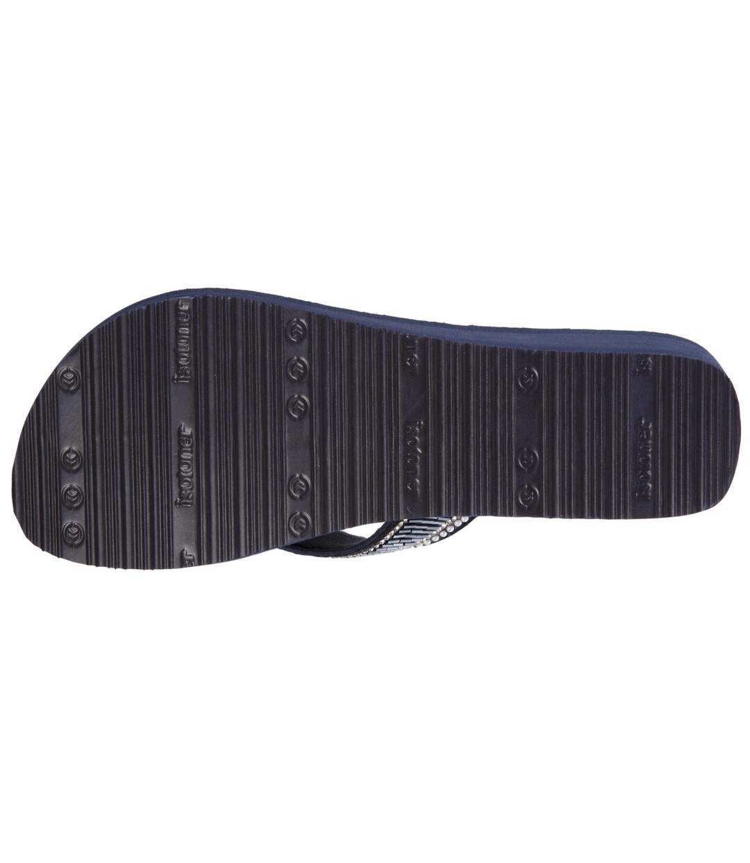 Isotoner Tongs femme à talon 4 cm  et détail perles