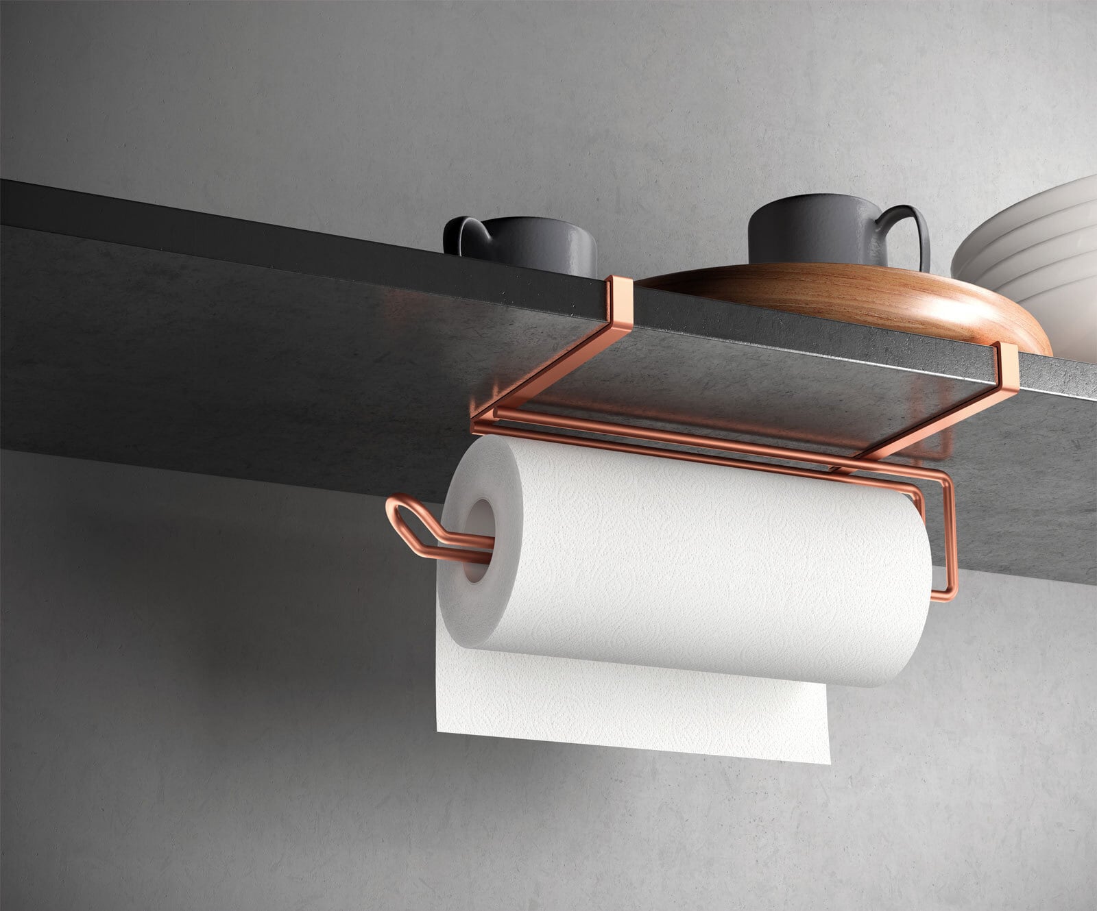 metaltex Küchenrollenhalter EASY ROLL kupferfarbig