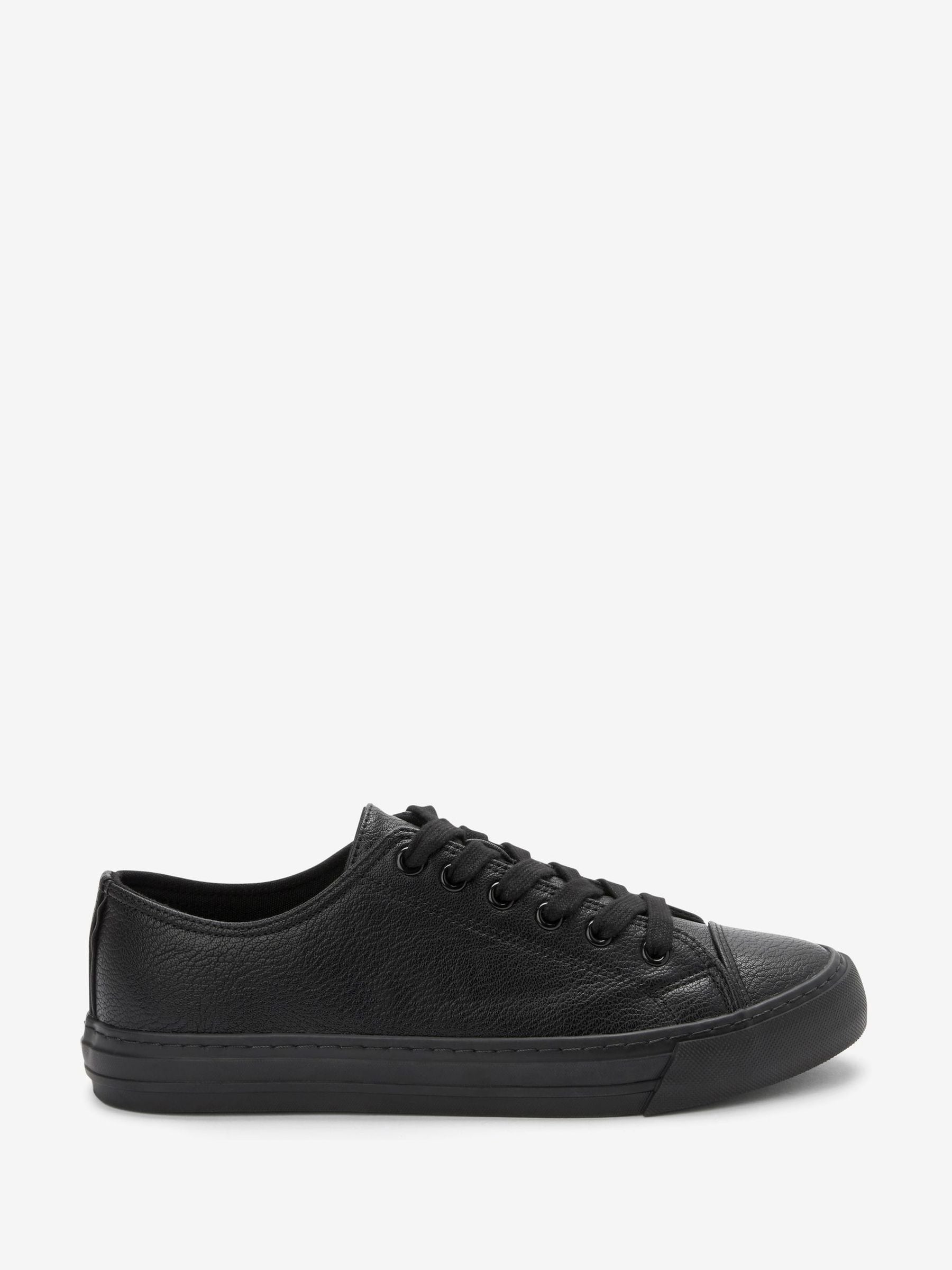 Zwart - Gelakte honkbalsneakers