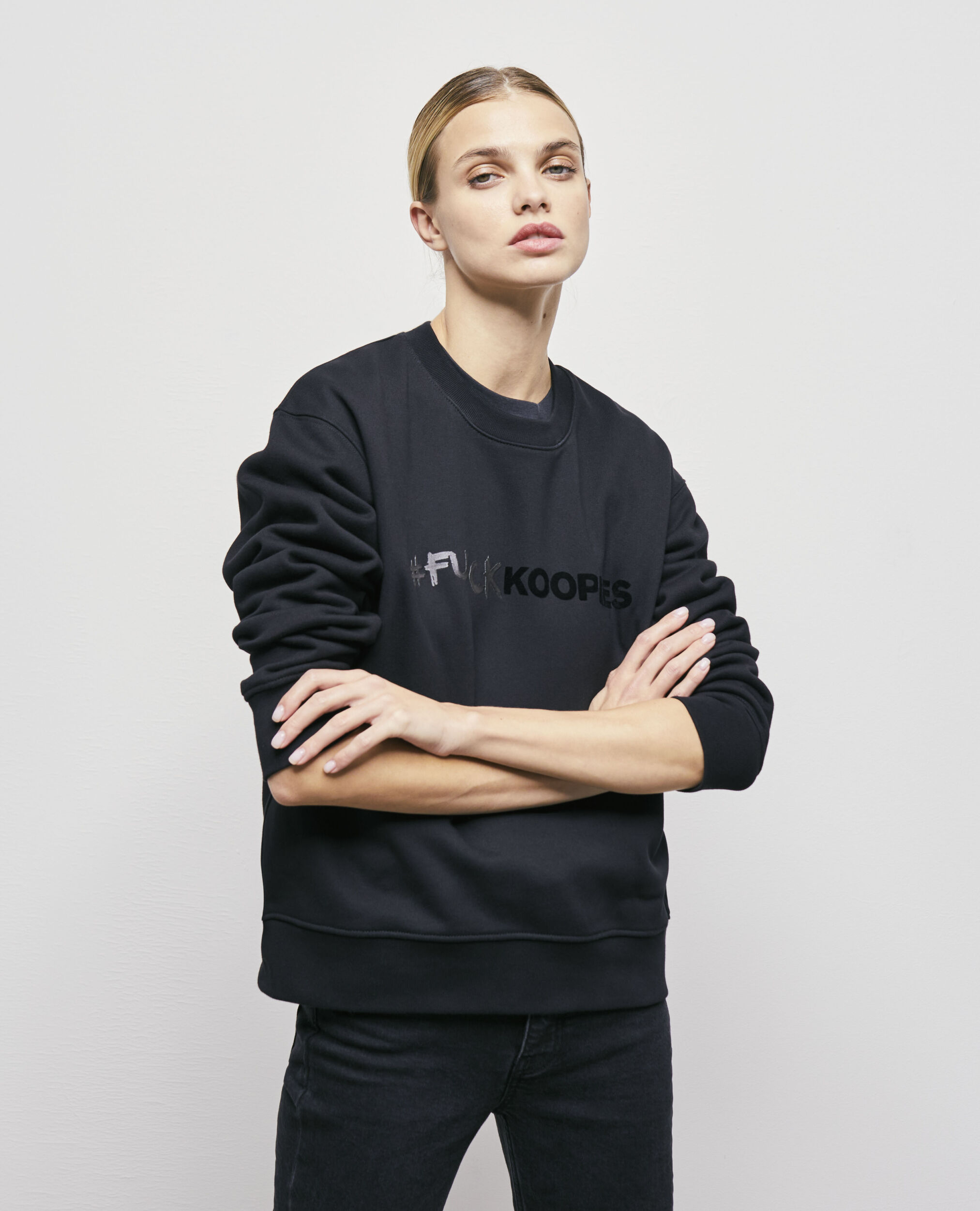 Sweatshirt logo noir