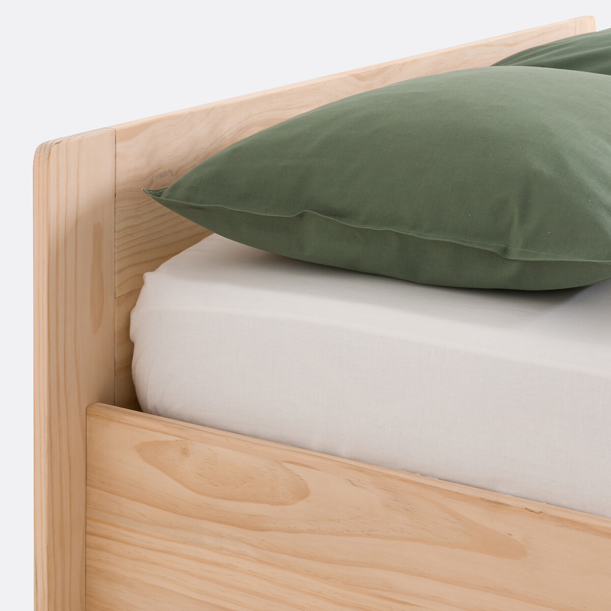 LA REDOUTE INTERIEURS<br>Cama de pinho maciço com estrado de ripas e gaveta de arrumação Crawley